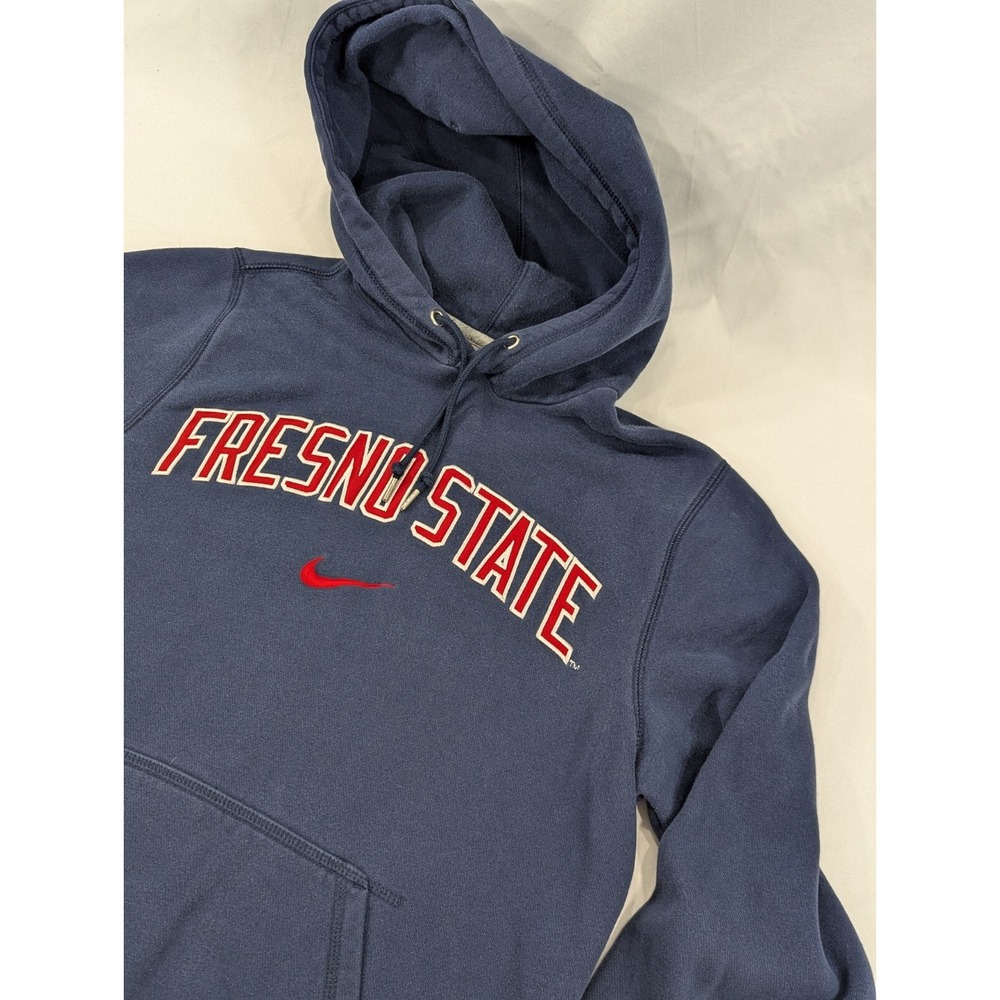 Vintage Fresno State Nike Center Swoosh Hoodie Mens Size Small Blue Embroidery